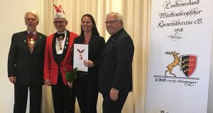 Offizielle Ordensverleihung 2017 in Stuttgart für Daniela und Siggi vom Frohen Faschingsclub Gerlingen e. V.