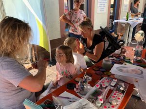 Kinderschminken auf dem 40. Gerlinger Straßenfest 2019
