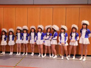 Tanzgarde blaue Garde vor dem Auftritt vom FFC Gerlingen