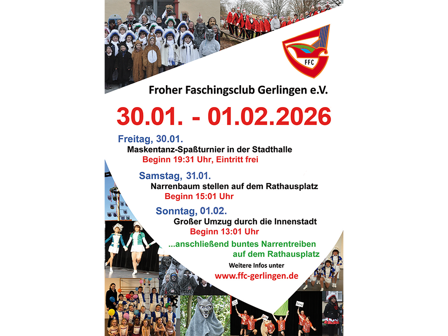 Froher-Faschingsclub-Gerlingen-Närrisches-Wochenende-Programm-Veranstaltung-2026