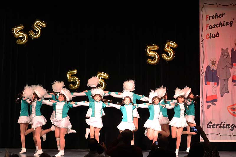 Prinzengarde Froher Faschingsclub Gerlingen Tanzgardetanzgruppe von 10 bis 14 Jahren