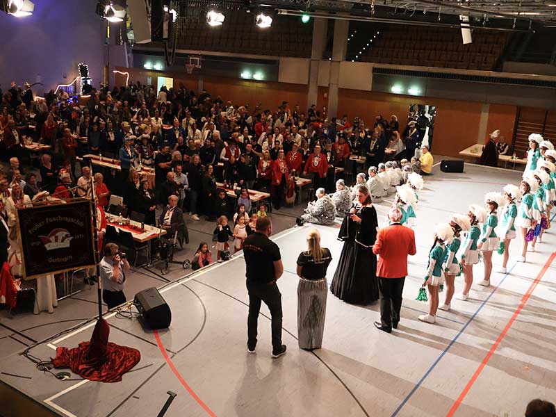 Terminankündigung zur Inthronisation 2026 in der Gerlinger Stadthalle vom FFC Gerlingen